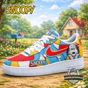 Snoopy Cartoon Patchwork Nike Air Force 1