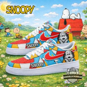 Snoopy Cartoon Patchwork Nike Air Force 1