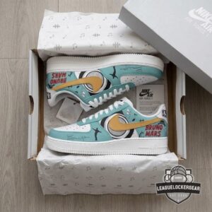 Bruno Mars Signature Style Custom Air Force 1 Style Shoes