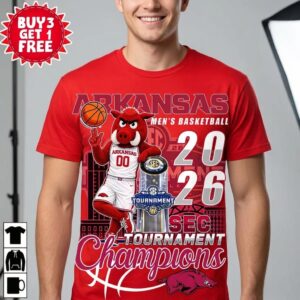 Arkansas Men's Basketball 2026 SEC Tournament Champions T-Shirt