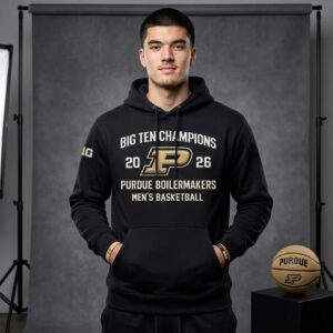 Purdue Boilermakers 2026 Big Ten Champions Men's Basketball Hoodie