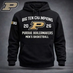 Purdue Boilermakers 2026 Big Ten Champions Men's Basketball Hoodie