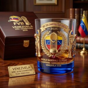 Venezuela WBC 2026 Champions Whiskey Glass