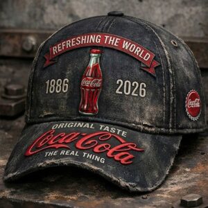 Coca-Cola Refreshing The World 1886-2026 Vintage Baseball Cap