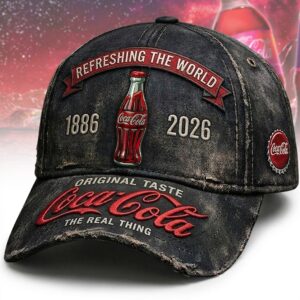 Coca-Cola Refreshing The World 1886-2026 Vintage Baseball Cap