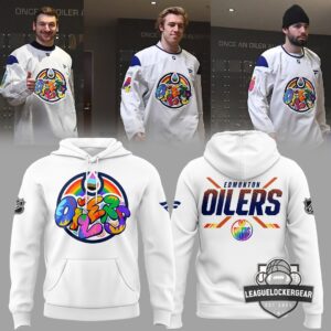 Edmonton Oilers Pride Night Graffiti Logo Hoodie