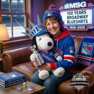New York Rangers 100th Anniversary Snoopy Pillow