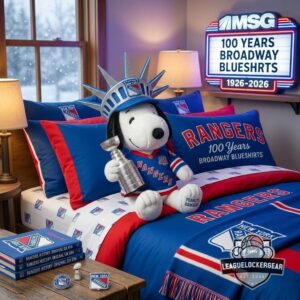 New York Rangers 100th Anniversary Snoopy Pillow
