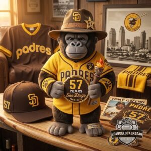 San Diego Padres 57 Years Anniversary Swagman Pillow