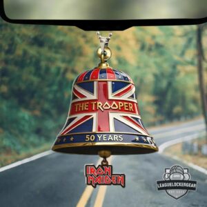 Iron Maiden The Trooper 50 Years Car Ornament Bell Acrylic Plaque