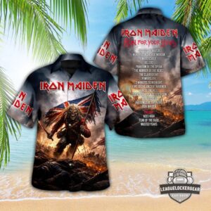 Iron Maiden The Trooper Run For Your Lives Setlist Hawaiian Shirt and Shorts