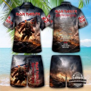 Iron Maiden The Trooper Run For Your Lives Setlist Hawaiian Shirt and Shorts