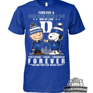 Duke Blue Devils Snoopy Charlie Brown Forever A Fan T-Shirt