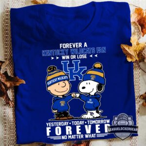 Kentucky Wildcats Snoopy Charlie Brown Forever A Fan Win Or Lose T-Shirt