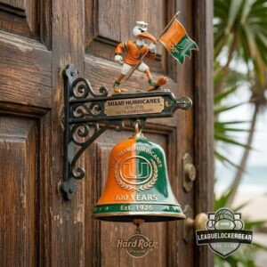 Miami Hurricanes 100th Anniversary 1926-2026 Hard Rock Stadium Wall Bell