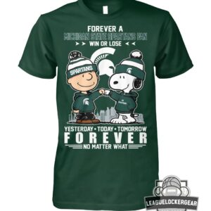 Michigan State Spartans Snoopy And Charlie Brown Forever A Fan T-Shirt
