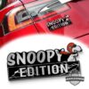 Snoopy In Red Baron Edition 3D Inlayed Car Name Badge