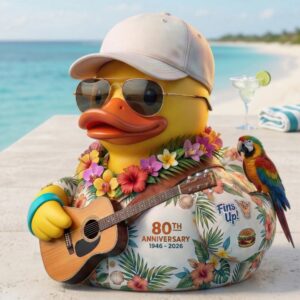 Jimmy Buffett 80th Anniversary Rubber Duck Figurine