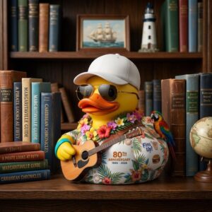 Jimmy Buffett 80th Anniversary Rubber Duck Figurine