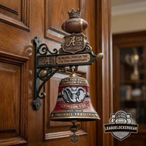 Alabama Crimson Tide 134th Football Years Anniversary Hanging Bell