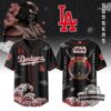 Los Angeles Dodgers Star Wars Darth Vader Samurai Style Baseball Jersey