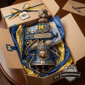 Michigan Wolverines 147th Anniversary Football Tradition Hanging Bell