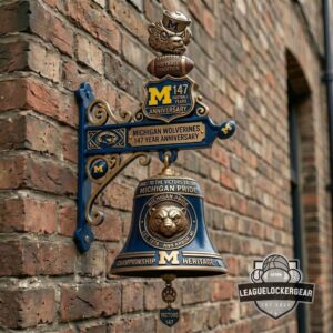 Michigan Wolverines 147th Anniversary Football Tradition Hanging Bell
