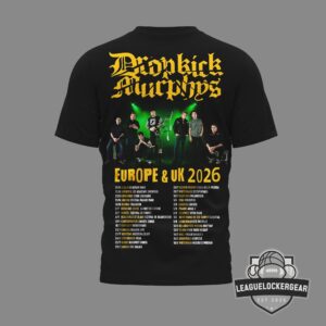 Dropkick Murphys Europe & UK Tour 2026 T-Shirt