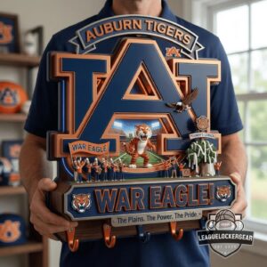 Auburn Tigers War Eagle Toomer's Corner 3D Wall Mounted Key Holder