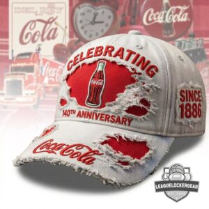 Coca-Cola Celebrating 140th Anniversary Since 1886 Distressed Hat