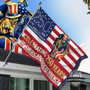 Iron Maiden Eddie America's 2026 Semiquincentennial 250 Years Of Independence Flag