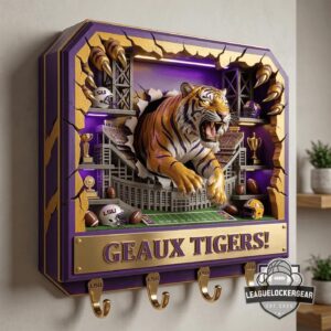 LSU Tigers Wall Decor Key Holder