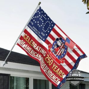 Mickey Mouse 250 Years Of American Independence Semiquincentennial House Flag