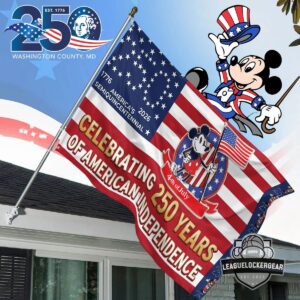 Mickey Mouse 250 Years Of American Independence Semiquincentennial House Flag