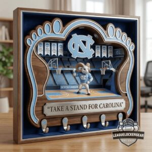 North Carolina Tar Heels Take A Stand For Carolina 3D Wall Mounted Key Holder