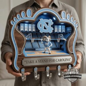 North Carolina Tar Heels Take A Stand For Carolina 3D Wall Mounted Key Holder