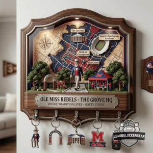 Ole Miss Rebels Wall Mounted Key Holder