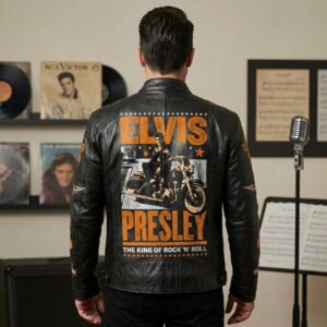 Elvis Presley The King of Rock 'n' Roll Harley-Davidson TCB Motorcycle Leather Jacket