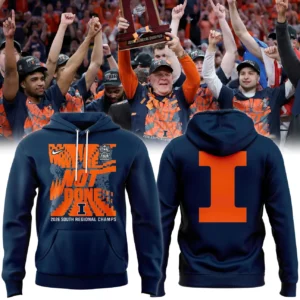 Illinois Fighting Illini Final Four 2026 South Regional Champs We're Not Done Hoodie
