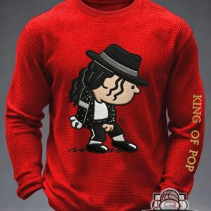 Michael Jackson King of Pop Cartoon Long Sleeve Shirt