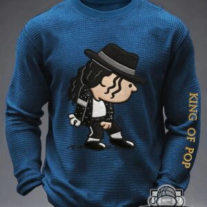 Michael Jackson King of Pop Cartoon Long Sleeve Shirt
