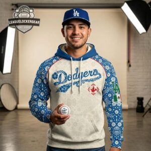 20260401 los angeles dodgers mexican heritage floral pattern hoodie 1