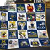 Michigan Wolverines Snoopy Peanuts Quilt Blanket