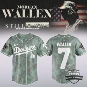 Morgan Wallen x Los Angeles Dodgers Still The Problem Tour 2026 Baseball Jersey