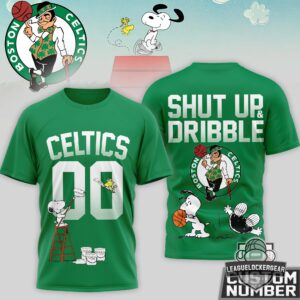 Boston Celtics Snoopy Shut Up & Dribble T-Shirt
