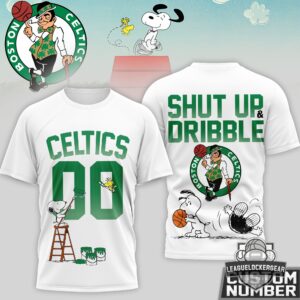Boston Celtics Snoopy Shut Up & Dribble T-Shirt