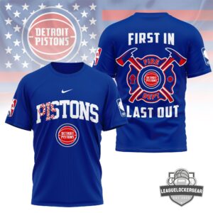 Detroit Pistons Firefighter First In Last Out T-Shirt