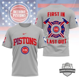 Detroit Pistons Firefighter First In Last Out T-Shirt