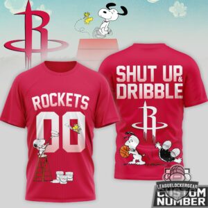 Houston Rockets Snoopy Shut Up & Dribble T-Shirt