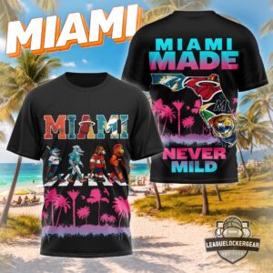 Miami Sports Mascots Abbey Road T-Shirt